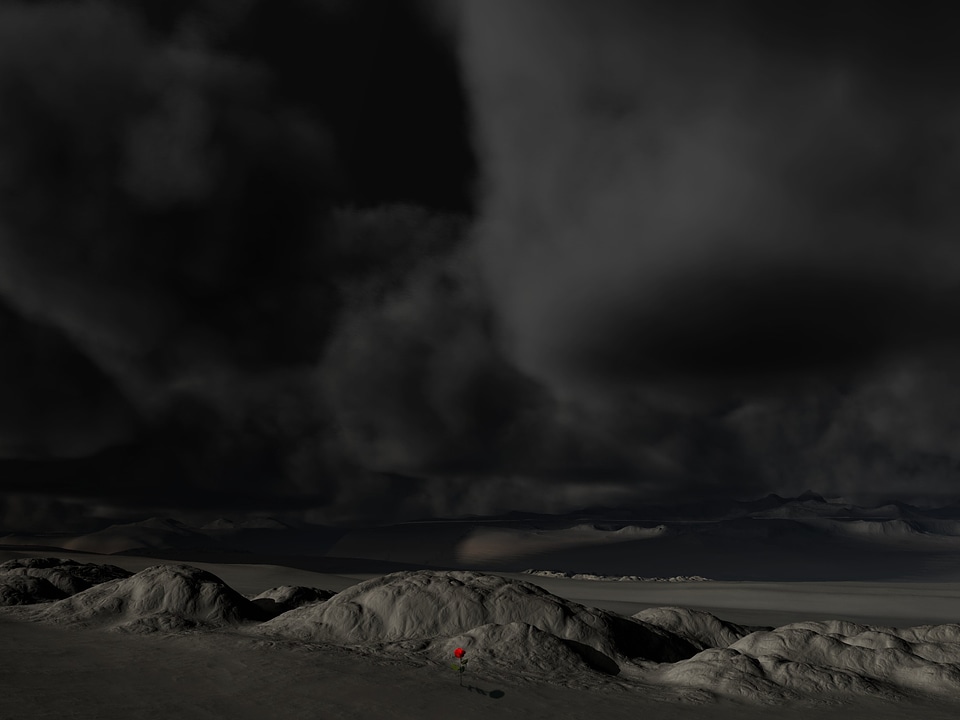 Clouds storm forward