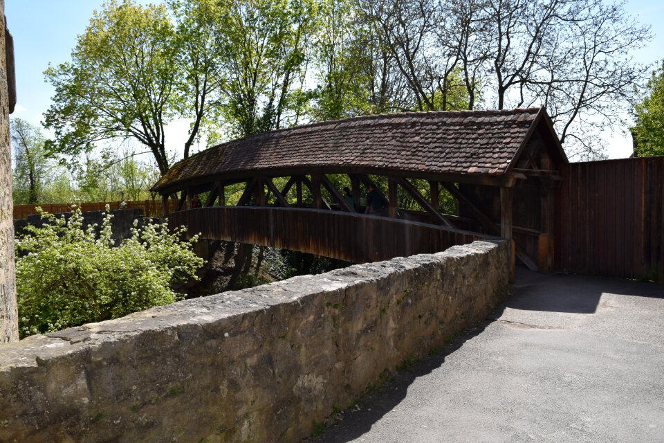 Walled city bridge path