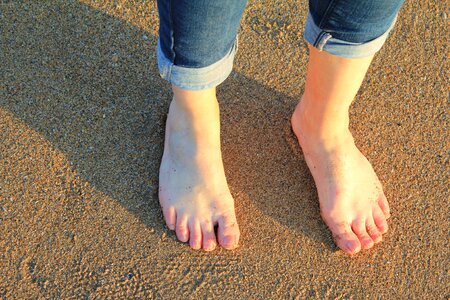 Barefoot woman female photo