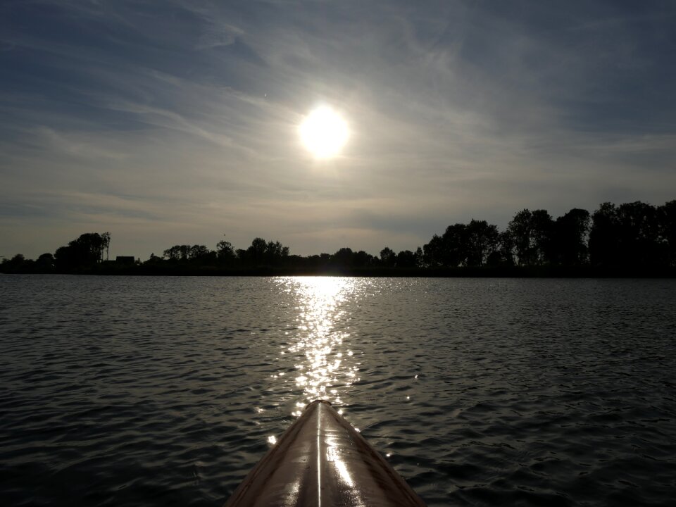 Sun canoeing evening
