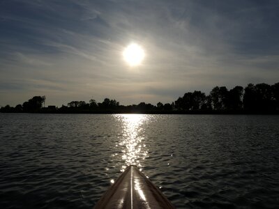 Sun canoeing evening