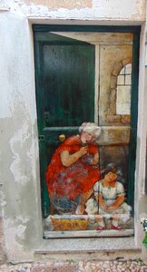 Painted goal house entrance