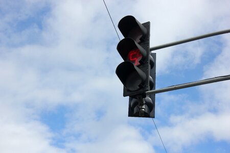 Red light transport street photo