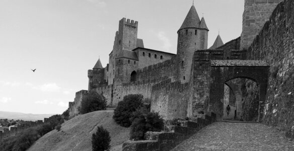 Medieval city porte d'aude entry photo