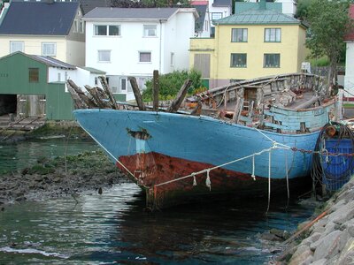 Faroe islands summer ships photo