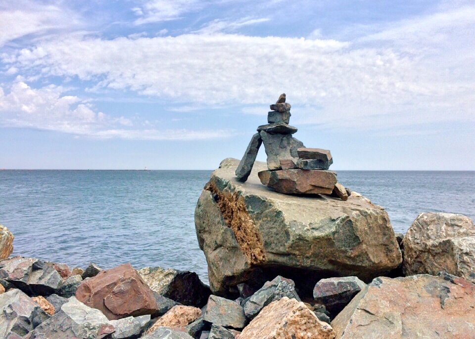 Balance nature shore