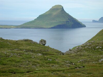 Faroe islands mountains summer photo