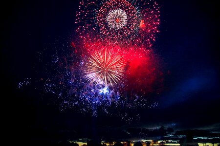 Colorful hanabi night photo