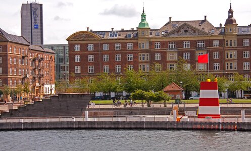 Flag houses city