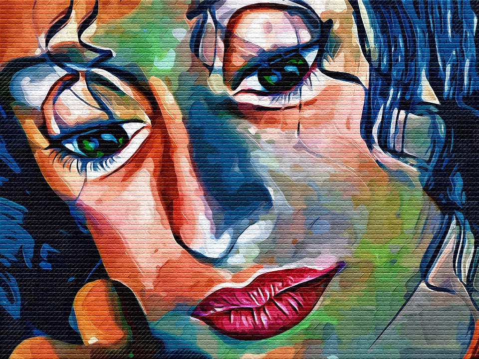 Colorful eyes mouth