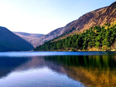 National park mountains lake photo