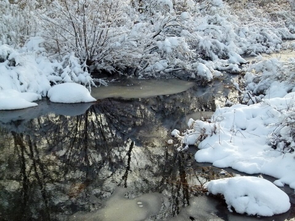 Cold blue landscape