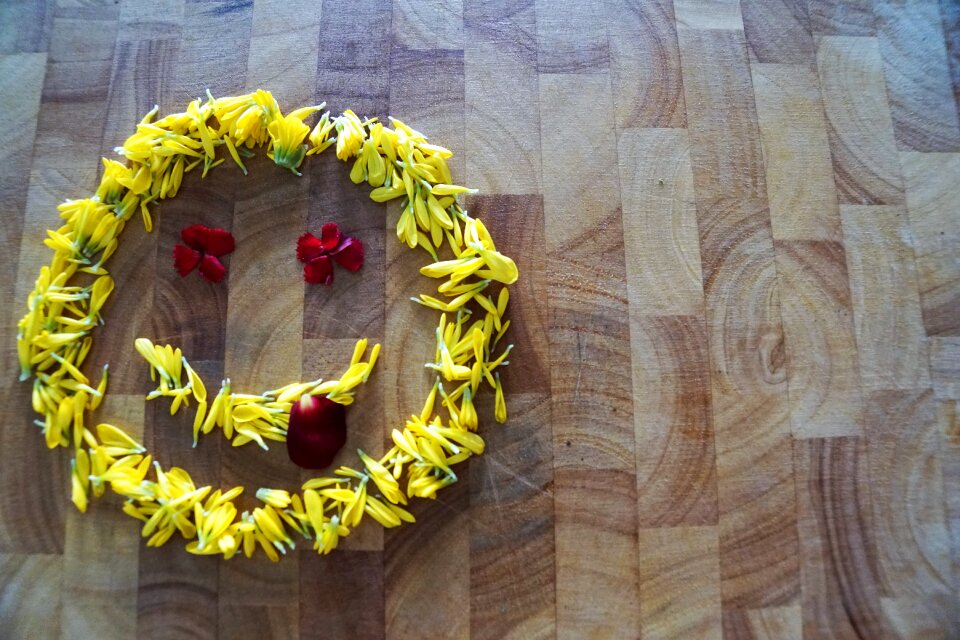 Wood flower emoticon