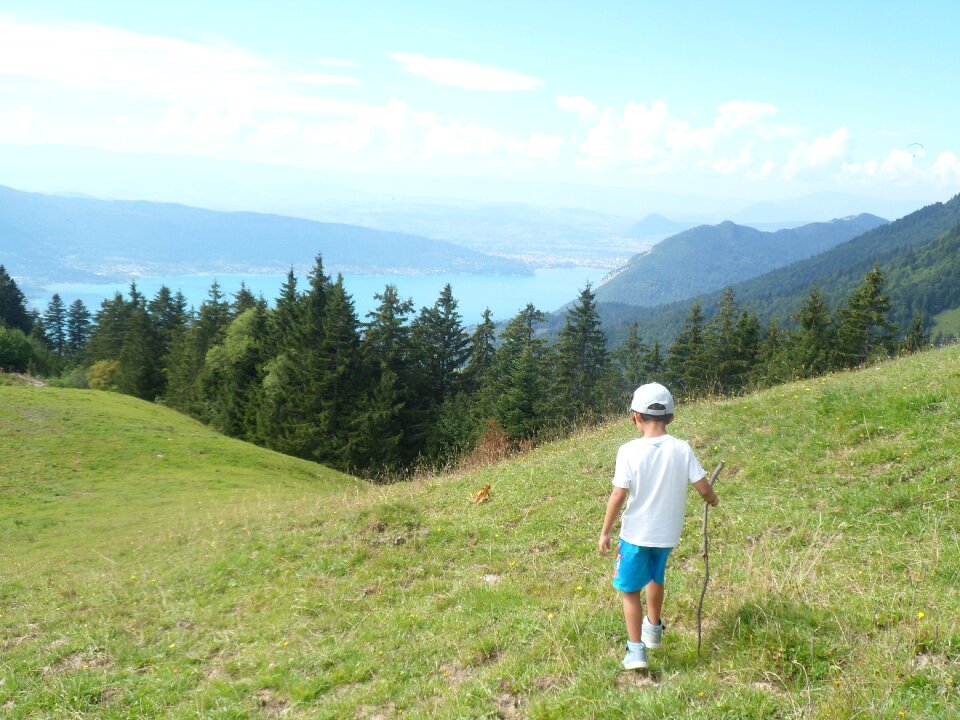Hiking landscape summit