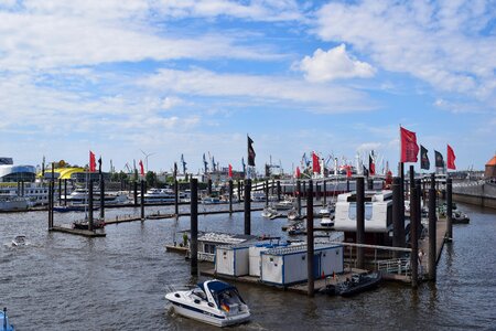 Water port city crane photo