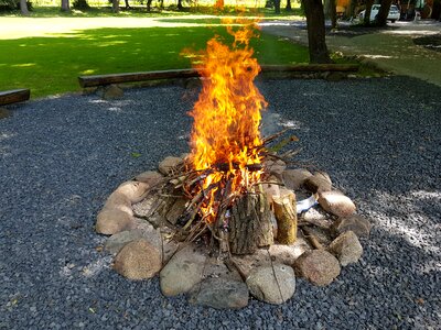 The flame glow hot