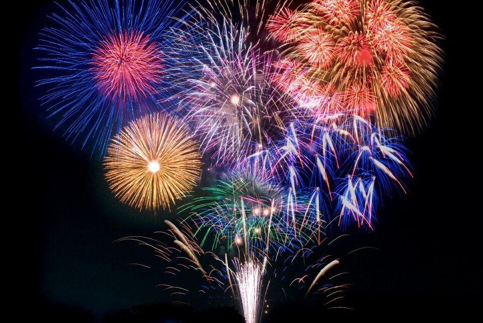 Fireworks sea tradition