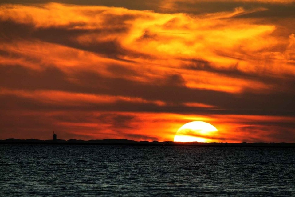 Vacations beach afterglow photo