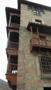 Hanging houses of cuenca basin heritage photo