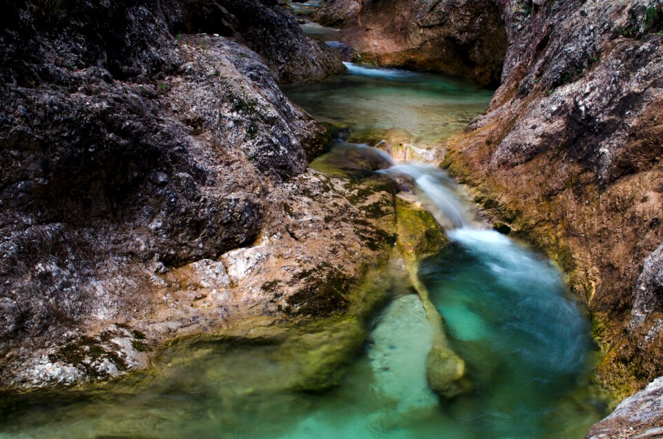 Nature waterfall running water
