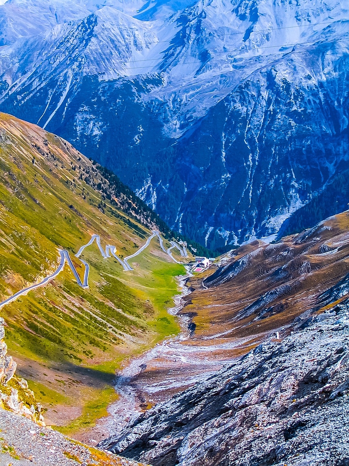 Mountains landscape pass road