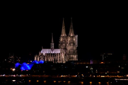 Night illuminated church photo