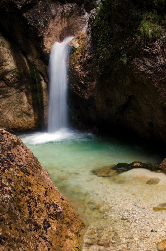 Nature waterfall running water