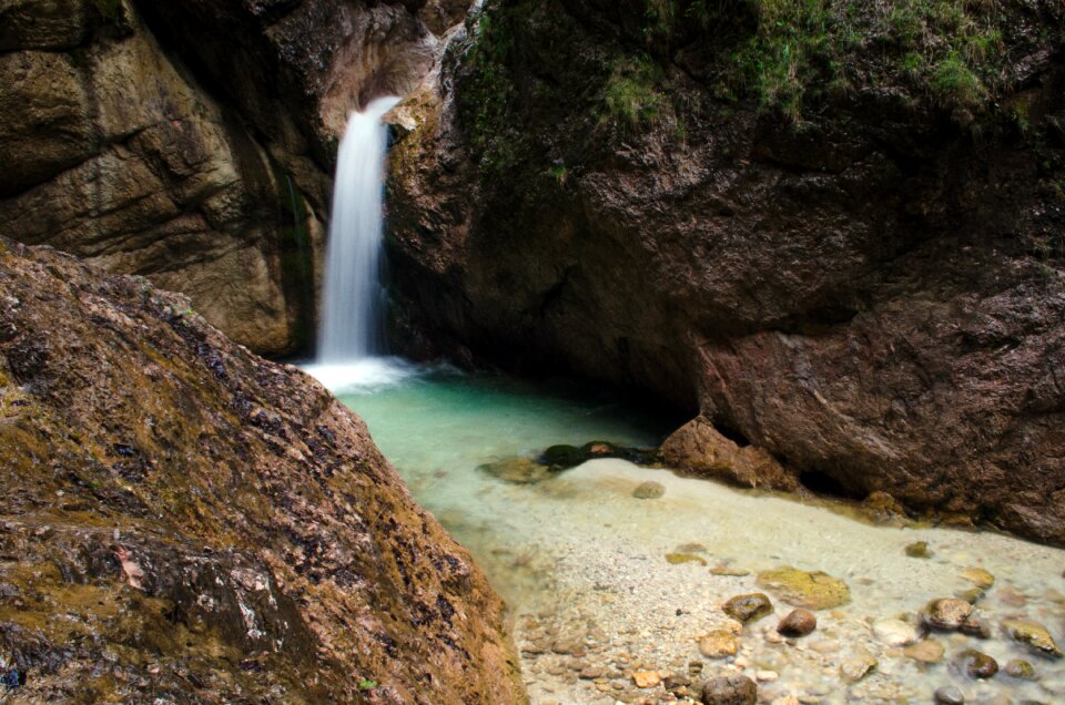 Nature waterfall running water