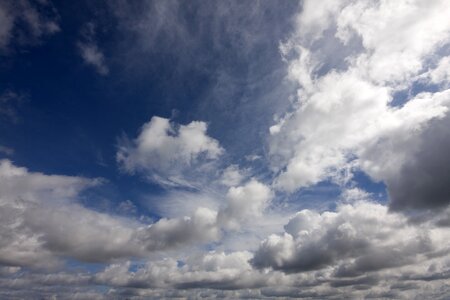 Blue clouds form covered sky