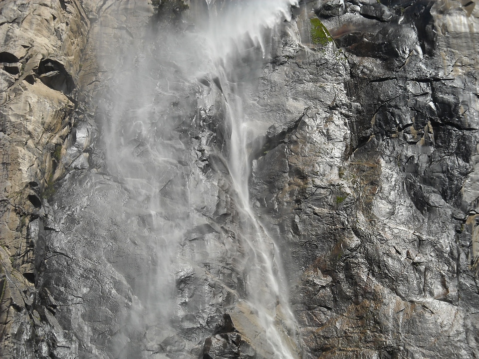 Texture rocky bridalveil falls