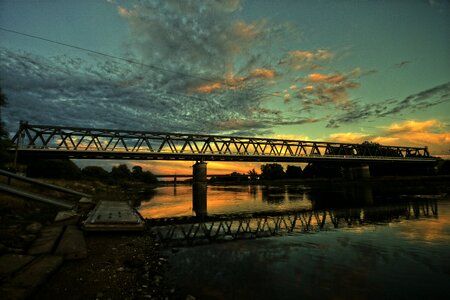 Elbe river dusk