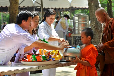 Buddhists thailand alms