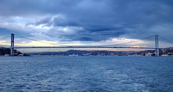 Istanbul bridge channel photo