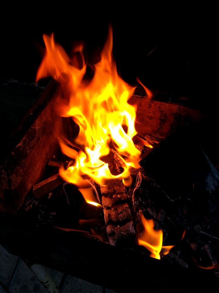 Coals summer firewood