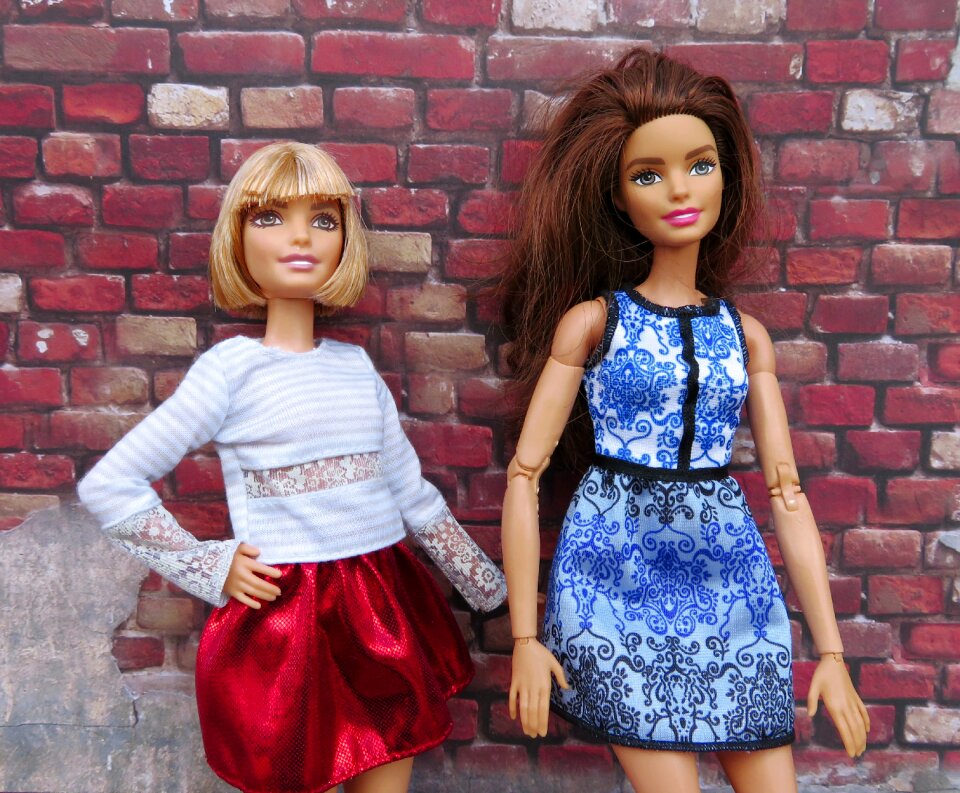Brick wall fashion portrait