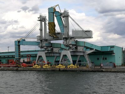 Harbour crane water industry photo