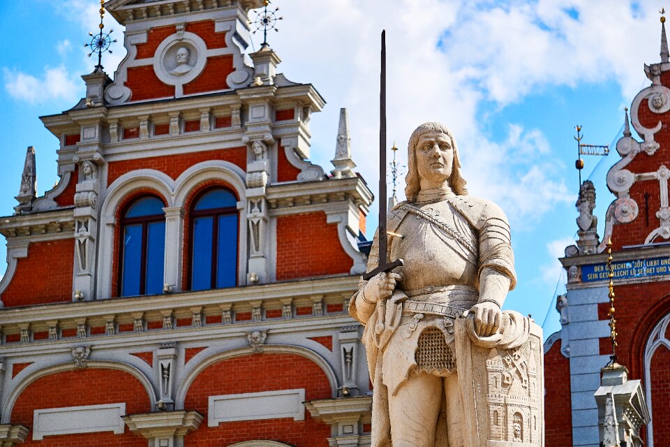Riga old town building historically