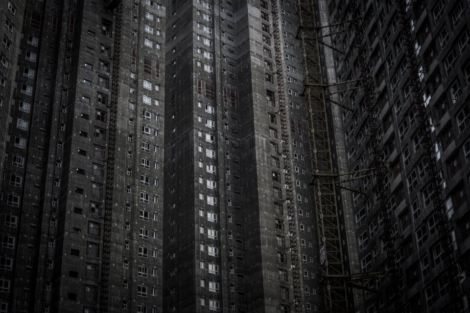 Corporation grey high rise buildings