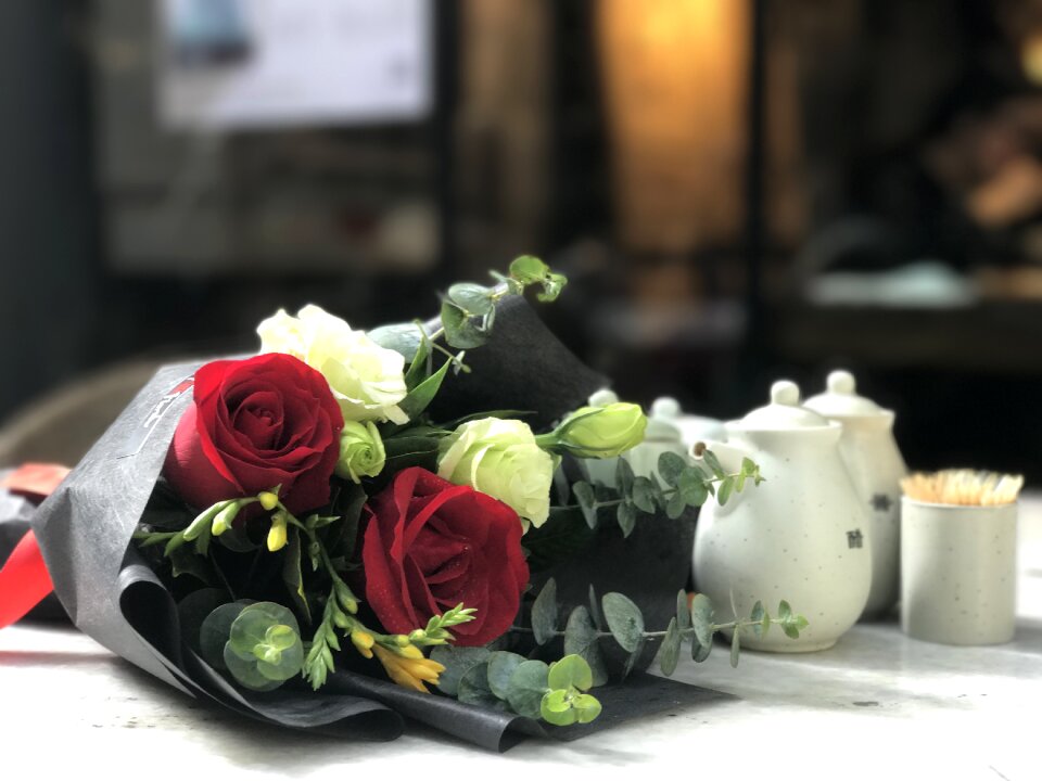 Still life flower restaurant