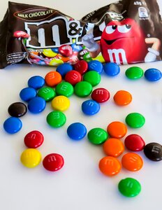 M ms colourful lolly packet