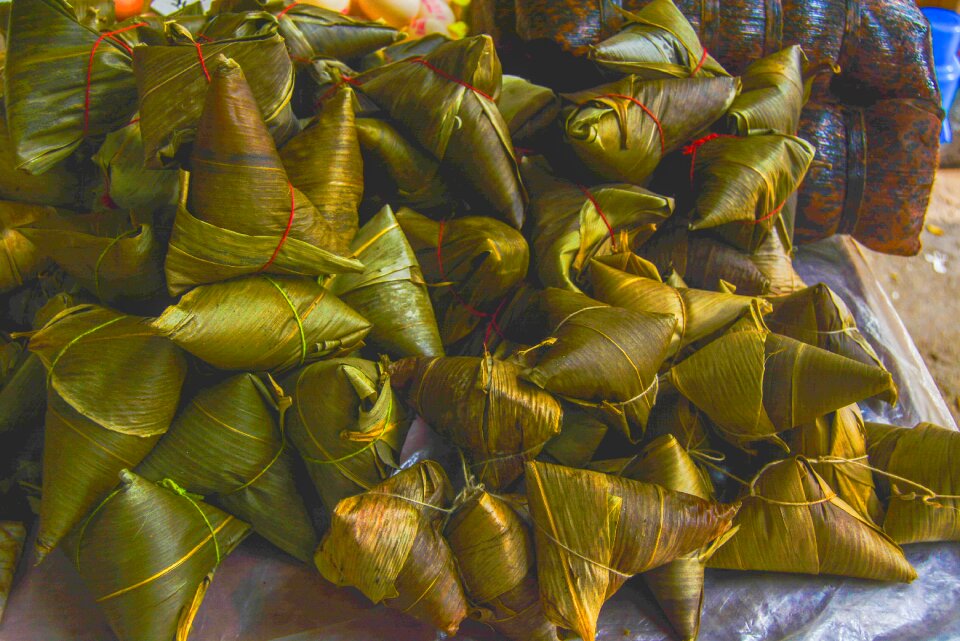 Dragon boat festival dumplings pile photo