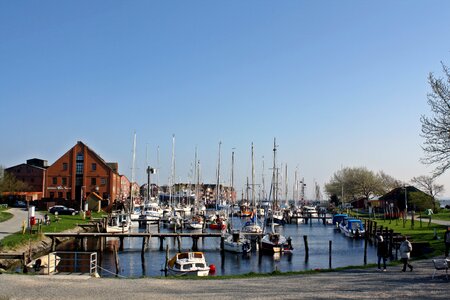 Marina sailing boats orth on fehmarn photo