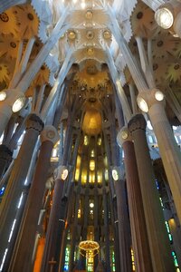 Gaudi church of the holy family ceiling