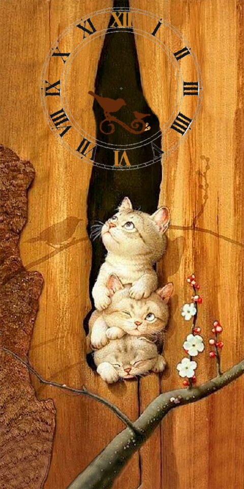 Clock key hanger milota