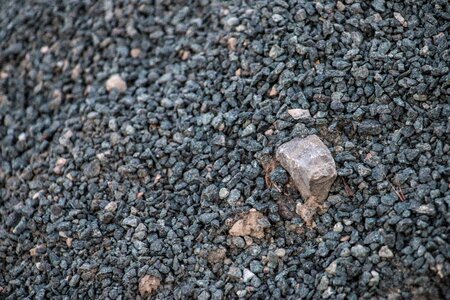 Ground stones close up
