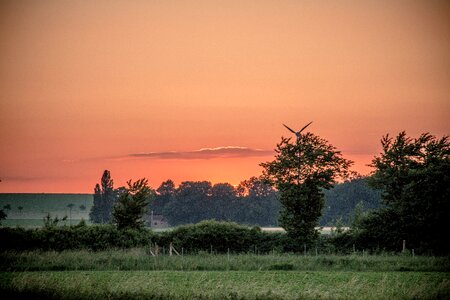 Afterglow sunset panorama
