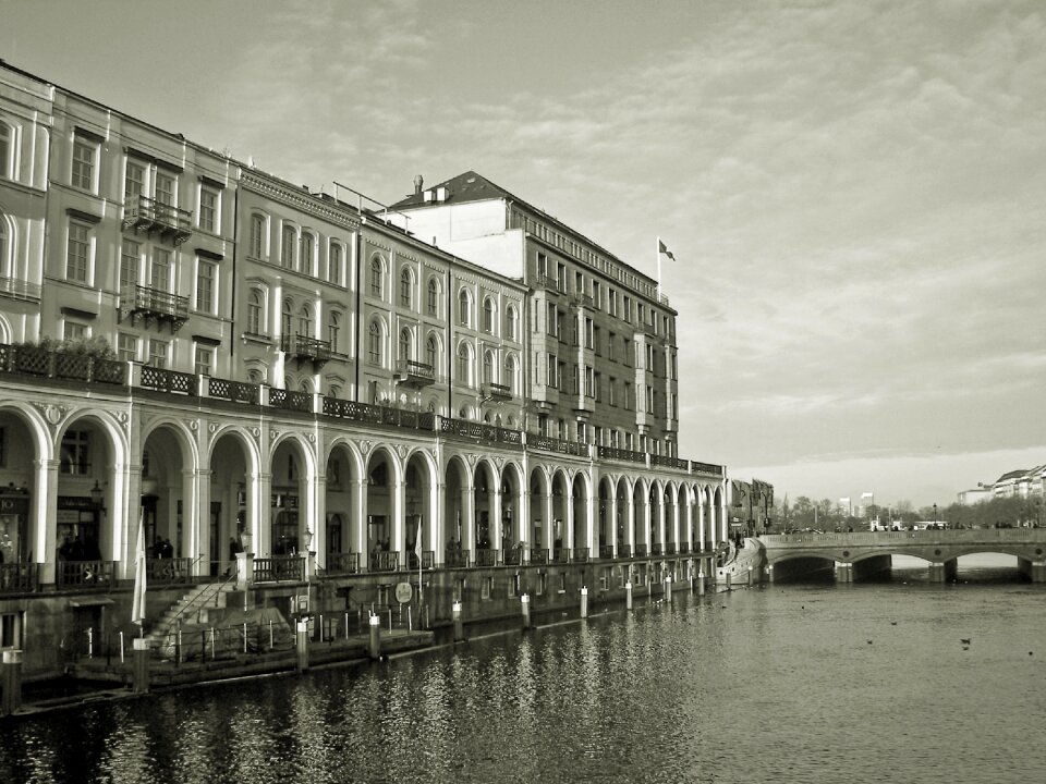 Hamburg town hall alster