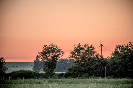 Afterglow sunset panorama