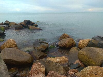 Black sea sea ​​stones summer photo
