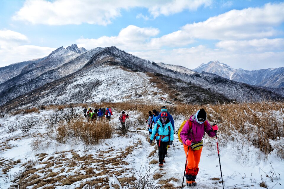 Outdoor mountain climbing background